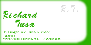 richard tusa business card