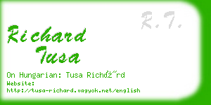 richard tusa business card